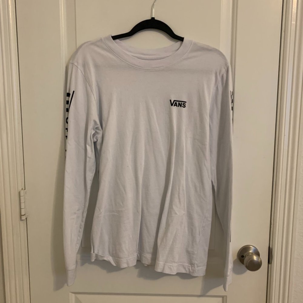 Vans White Long Sleeve Tee